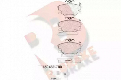 R BRAKE rb0439700 -  Комплект тормозных колодок, дисковый тормоз
